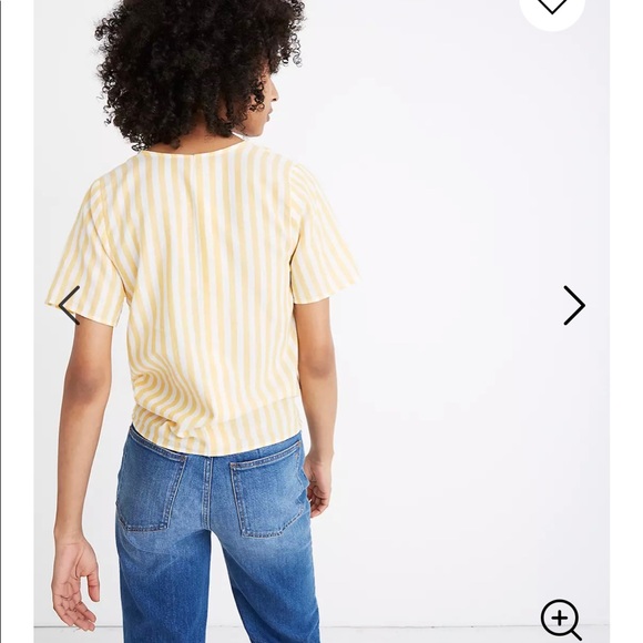 Madewell Agency Tie-Front in Pompano Stripe - Picture 6 of 7